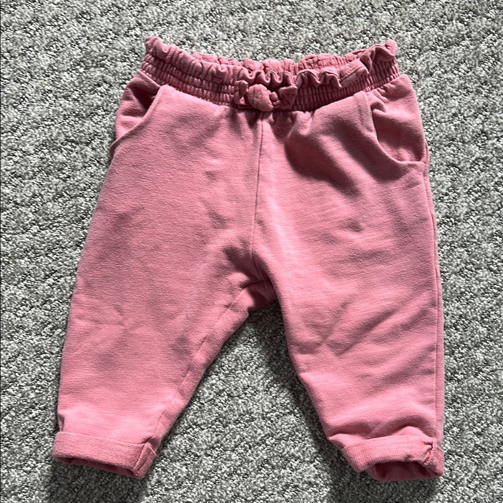 Zara kids pink pants with pockets 6-9 months
